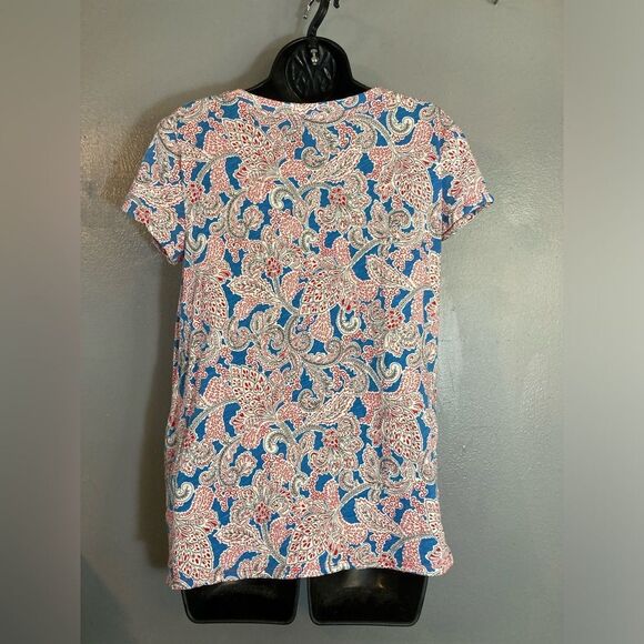 Loft VintageSoft blue/red paisley tshirt - Picture 3 of 4